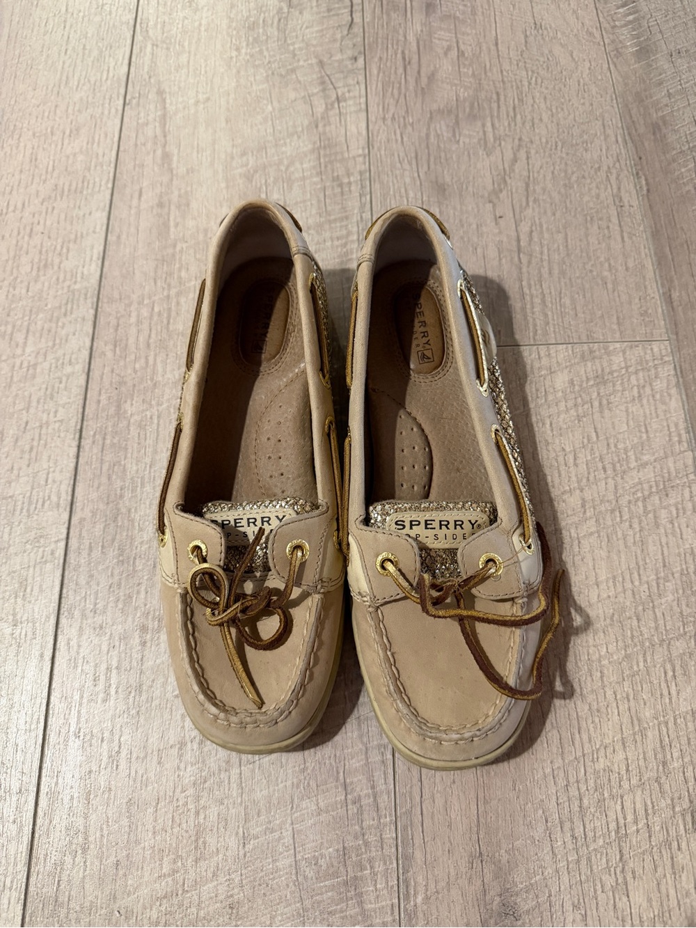 Sperry Beige/Tan Boat Shoes